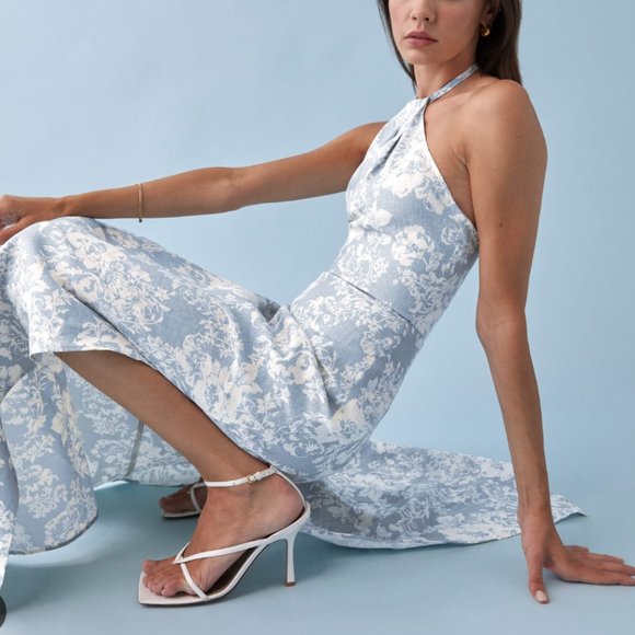 Reformation Elmer Linen Dress - Porcelain - Picture 2 of 10